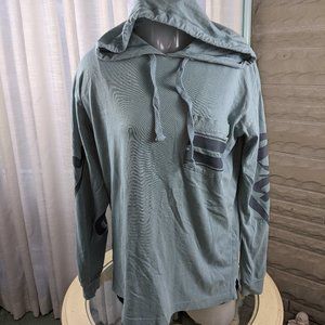 2016 VS Pink Oversized Long Sleeve TShirt Hoodie Small Front Pocket Dusty Blue